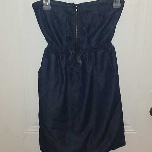 Denim strapless dress - Picture 1 of 4